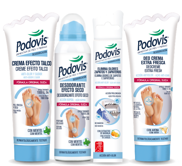 Podovis: prodotti deodoranti per i piedi